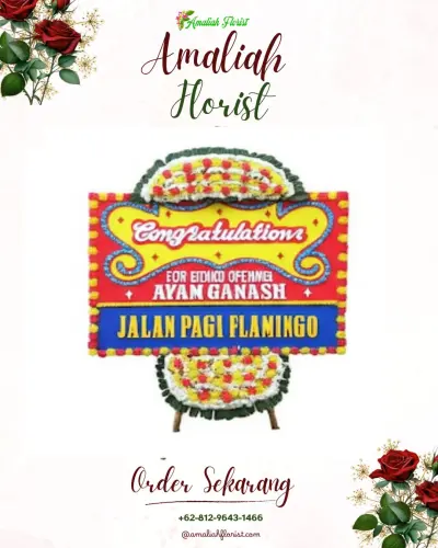 Bunga Papan Congratulation di Tempel Kulon